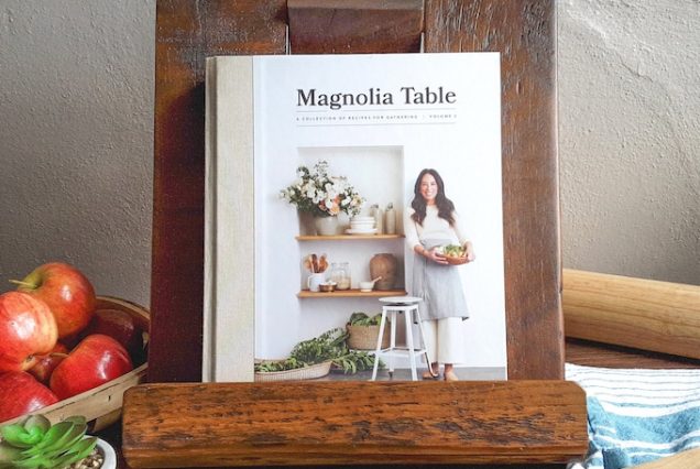 Reclaimed Wood Recipe Cookbook Stand Space Saving Folds Flat