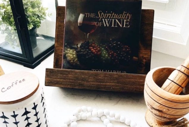 Rustic Dark Walnut Wooden Cookbook Stand, Recipe stand, Cookbook Holder, Recipe Holder, Book Stand, Gift Cookbook Holder