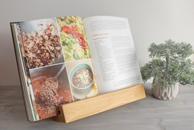 Wooden Cookbook Stand / Wood Book Stand  / Recipe Stand / Farmhouse Book Stand / Cookbook Holder