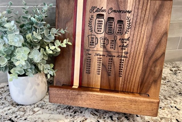 Cooking Book Stand | Wedding Gift | Anniversary Gift | | Handcrated Wood |  | Custom Design | Ipad Stand | Recipe Stand