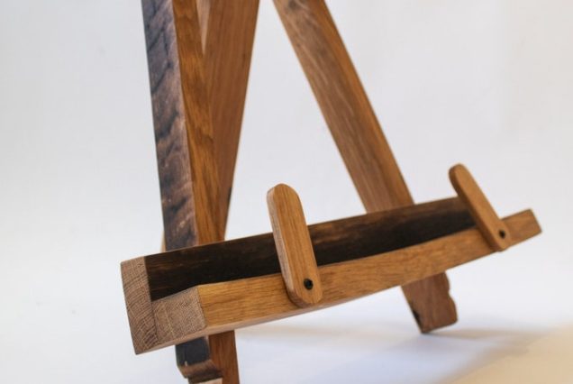 Hand Crafted Scotch Oak Whisky Barrel Stave Tablet/Recipe Book Stand