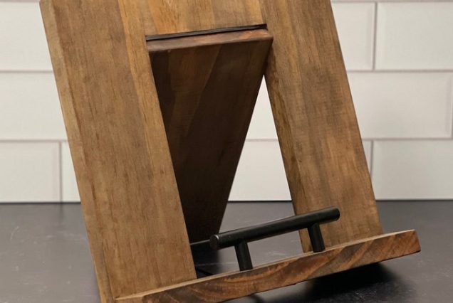 Pine Wood Cookbook Stand: Kitchen Recipe Holder