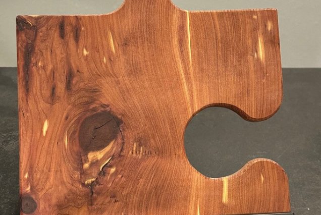 Handmade Cedar Cookbook Holder: Rustic Tablet Stand