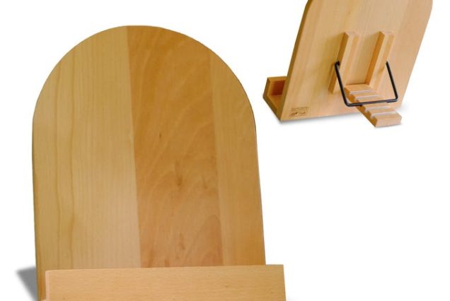 Beech Wood Cookbook Stand for Kitchen Counter | Adjustable Recipe Book Holder | Ergonomic Multi-Purpose 9x11 Kitchen Stand
