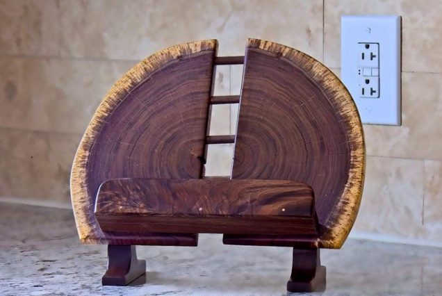 Handmade Black Walnut Cookbook Holder: Kitchen Tablet Stand