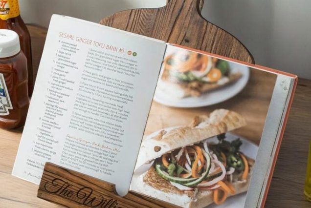 Custom Personalized Cookbook Stand Recipe Book Holder Handmade Housewarming Home Cooking Kitchen Wedding Gift for Her Mom Women Birthday
