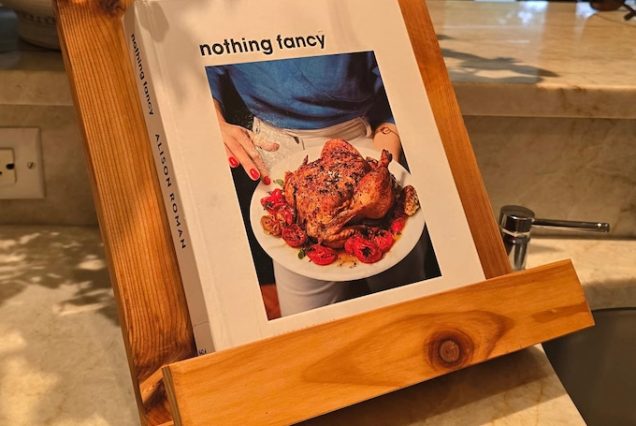 Cedar Wood Cookbook Stand | Classic Cookbook Holder | Wood Recipe Holder