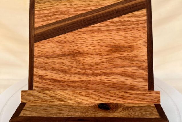 Handmade wood stand/holder you can use for your phone, book, recipes, photo anything you can think of very versatile and beautiful.