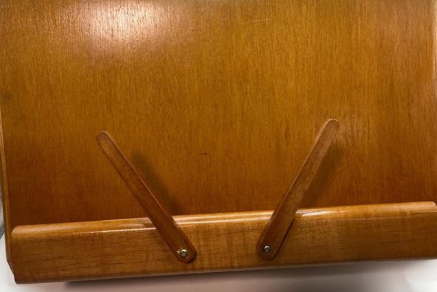 Vintage Wooden Cookbook Bible Stand Thomas Picconi