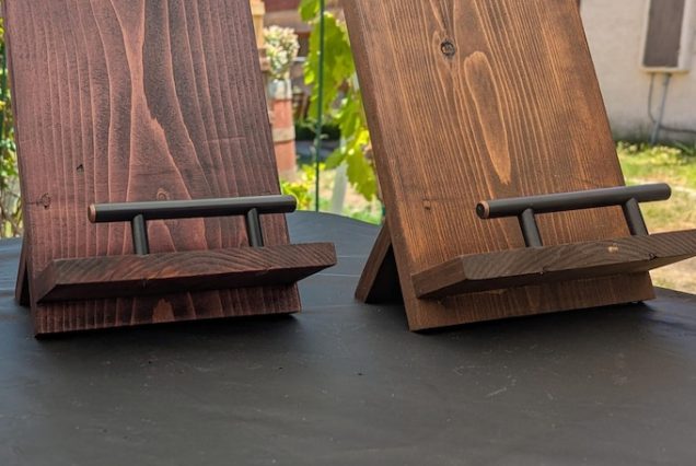Handmade Cedar Stand for Cookbooks or Tablet