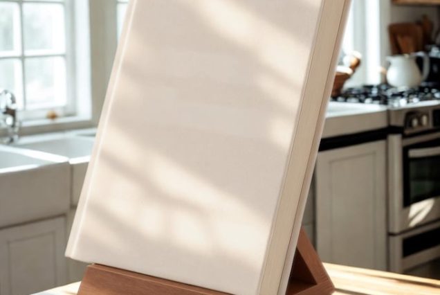 Solid Walnut Book Stand, Wooden Tablet & Cookbook Holder, Handmade Minimalist Stand, Kitchen Decor, Gift for Her, Housewarming Gift