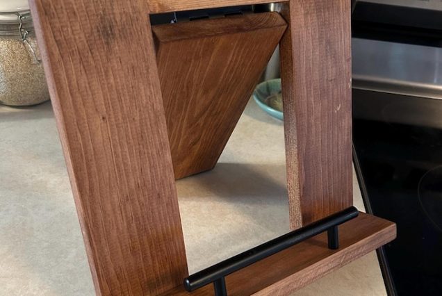 Folding Cookbook Stand: Hands-Free Recipe Holder