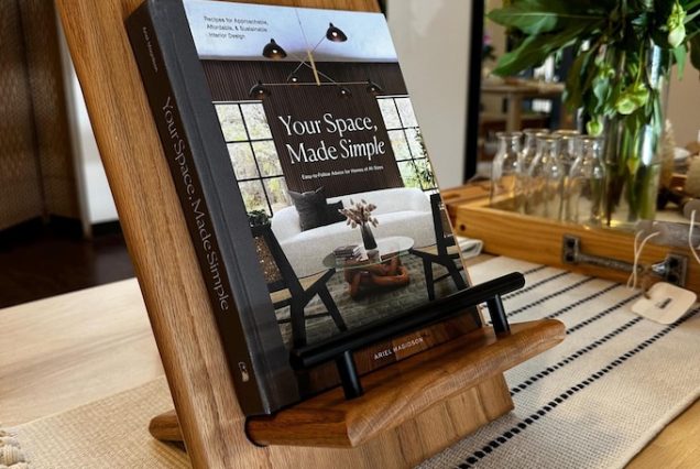 Handcrafted Wooden Cookbook Holder: Adjustable Recipe Stand & Tablet Holder