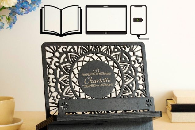 Personalized Wooden Book Nook, Book Page Holder, Reading Stand, Gifts for readers, Cookbook stand, Book page holder, Gift for book lover