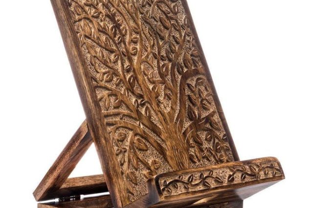 Cookbook Stand Display, Book Stand, Recipe Book Holder, Wood Book Display Stand, Ipad Stand, Kitchen Tablet Stand, Bible Display, Cook Stand