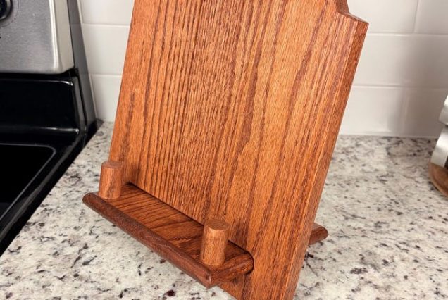 Oak Cookbook Stand/Tablet Holder